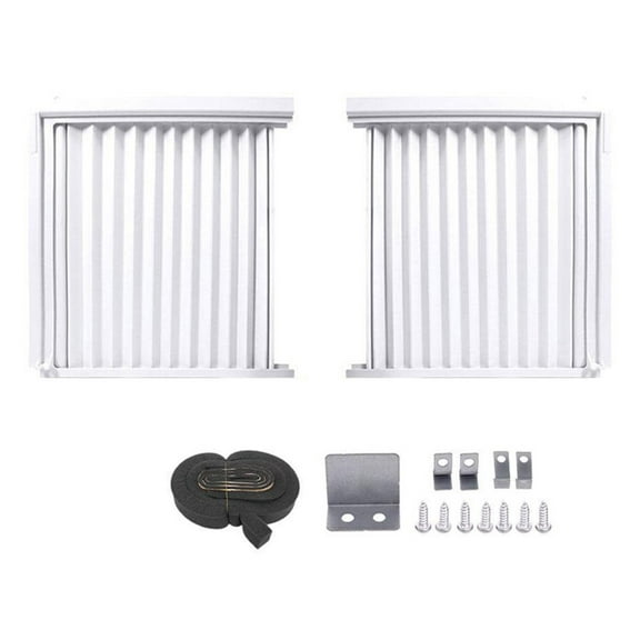 Adjustable AC Side Panels with Frame,Window Air Conditioner Accordion Filler Kit,Universal Expandable Insulation Panels