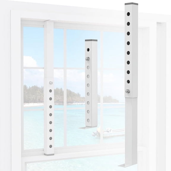 Adjustable AC Window Lock Bar, Small Security Bars for Child Safety, Stoppers Vertical Sliding A New