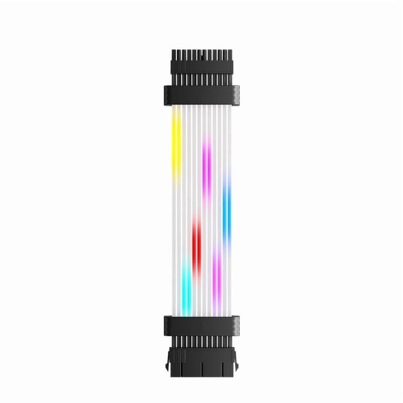 Adjustable ARGB CPU Power Extension Cable With Synchronized Lighting For 24Pin Motherboards Custom PC Build Accessory