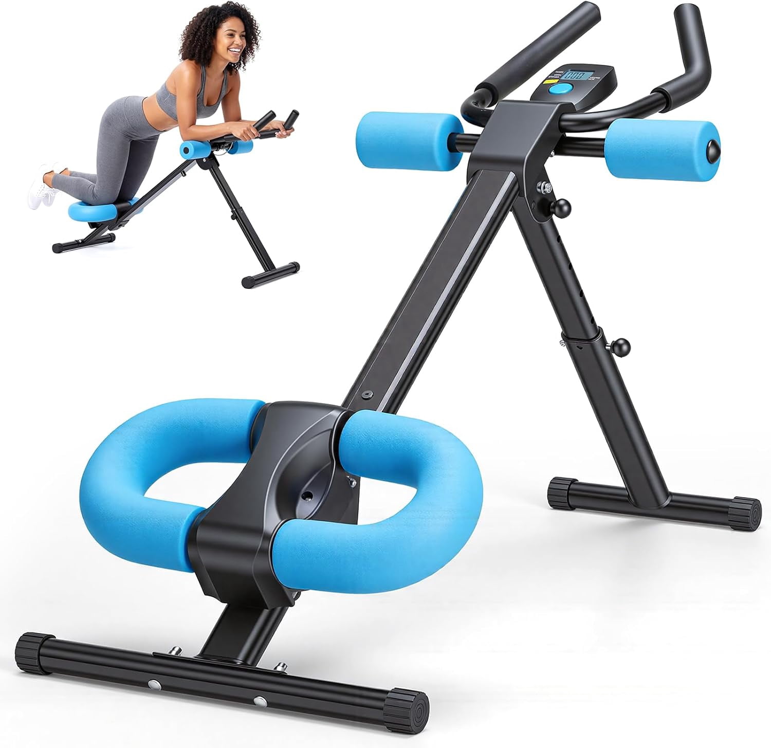Adjustable Ab Machine for Stomach Workout, Home Gym Core Trainer with 2 ...