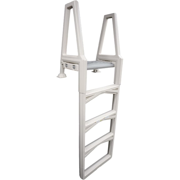 Adjustable Above Ground Pool Ladder, 46"56" Sturdy In-Pool Swimming Pool Step Ladder for Decks