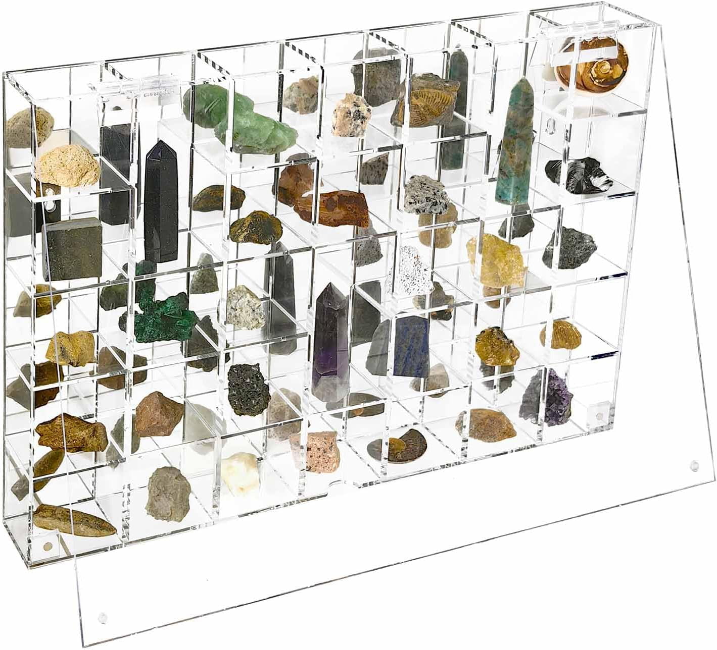 Large Clear Acrylic 35-Room Wall Mounted Display Case