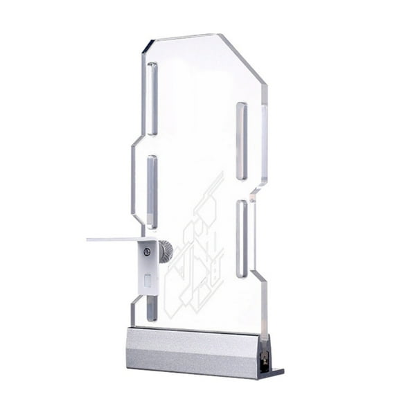 Adjustable Acrylic Graphics Card Bracket with ARGB Sync Lighting for Custom PC Builds and Gaming Rigs