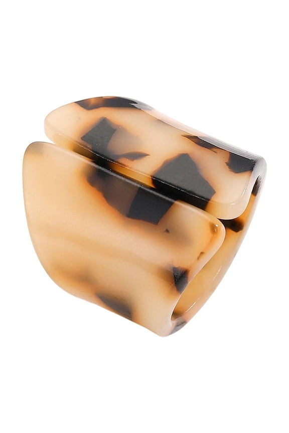 Adjustable Acrylic Rings With Leopard Print Modern Statement Finger Rings Geometric Art Designs Jewelry Accessory