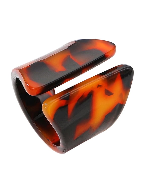 Adjustable Acrylic Rings With Leopard Print Modern Statement Finger Rings Geometric Art Designs Jewelry Accessory