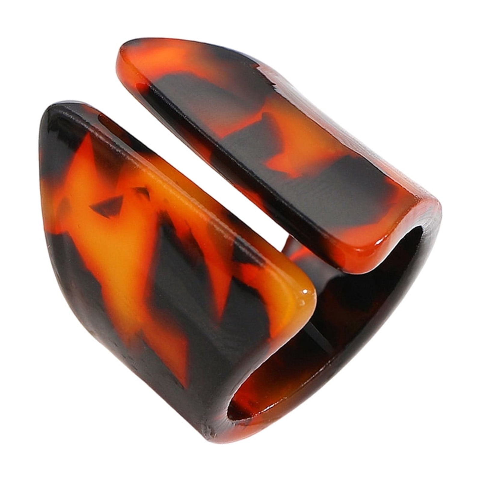 Adjustable Acrylic Rings With Leopard Print Modern Statement Finger ...