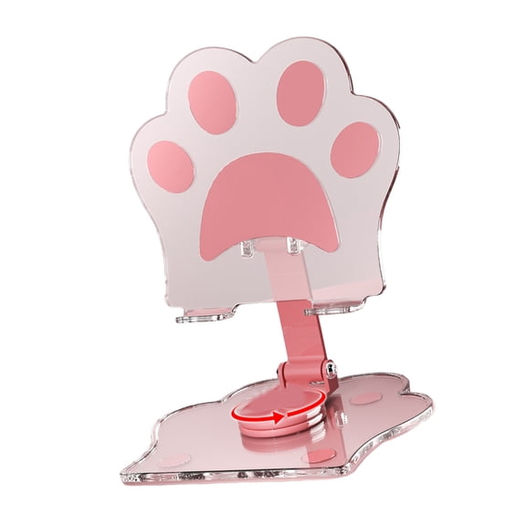 Adjustable Acrylic Tablet Stand with 360 Degree Rotation Foldable for Home Office Desk