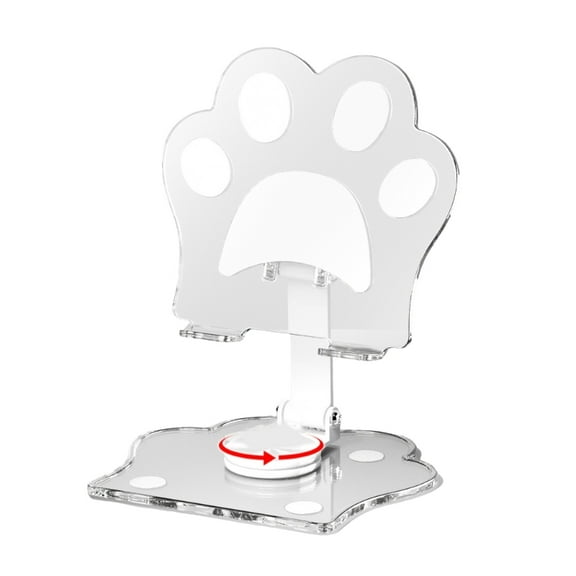 Adjustable Acrylic Tablet Stand with 360° Rotation & Foldable Design Mobile Phone Holder Tool for Home Office Desk Use