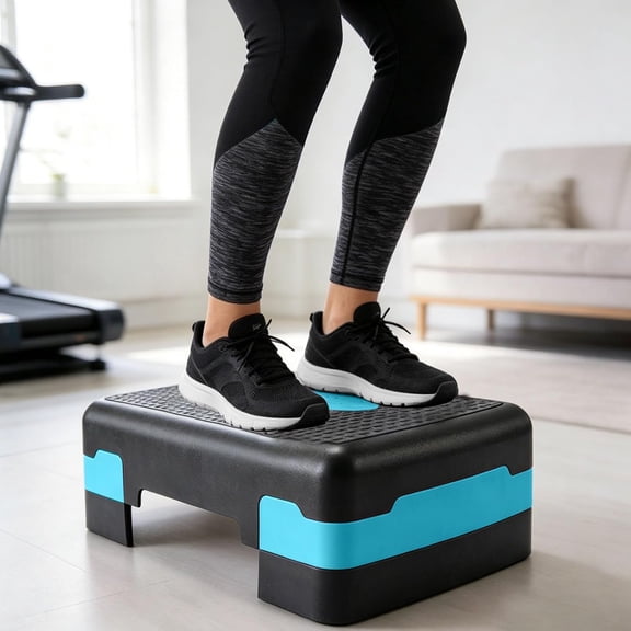 Adjustable Aerobic Stepper 3 Height Levels Non-Slip Step Platform For Home Gym Cardio