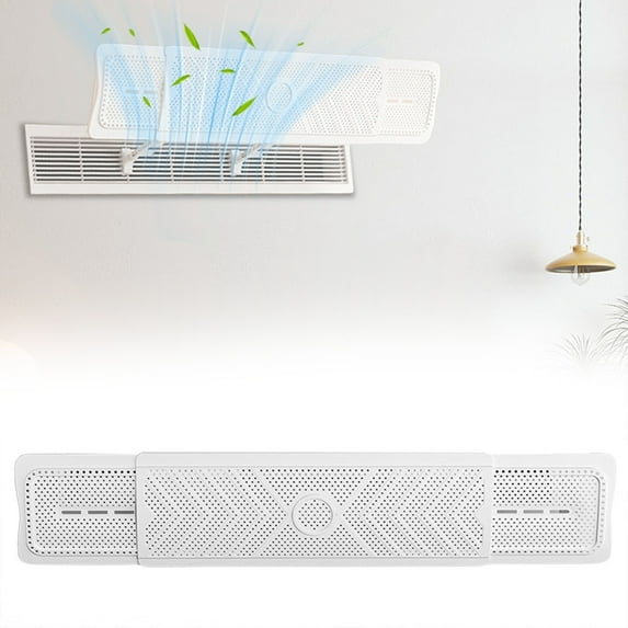 Adjustable Air Conditioner Deflector Universal 3-in-1 Retractable Wind Baffle for AC Vents, Anti-Direct Blow Shield with Telescopic Design for Cooling/Heating Air Circulation - Fits Most Vent Sizes