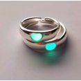 thumbnail image 1 of Couple Rings with Oil Dripping Adjustable Alloy Matching Fashion Personality Rings for Him and Her Glow Rings Set for Women and Men Anniversary Jewelry, 1 of 3