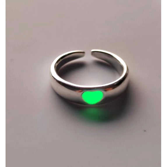 Couple Rings with Oil Dripping Adjustable Alloy Matching Fashion Personality Rings for Him and Her Glow Rings Set for Women and Men Anniversary Jewelry