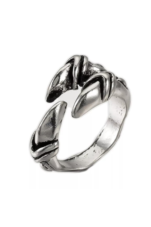 Adjustable Alloy Cuff Finger Ring Wide B Ring Antique Silver 18.5Mm P407