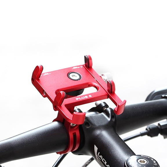 Adjustable Aluminum Bicycle Phone Holder Mount, 360 Degree Rotating Universal Handlebar Cradle Bracket for MTB and Road Bikes (Fits 2.2-3.9 inches / 55-100 mm Width), Black