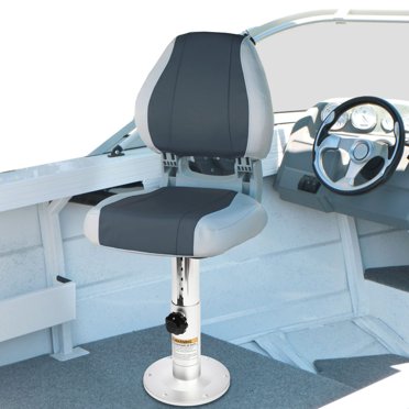 NORTHCAPTAIN Adjustable Aluminum Boat Seat Pedestal With Slide - Silver (1-Year Warranty)