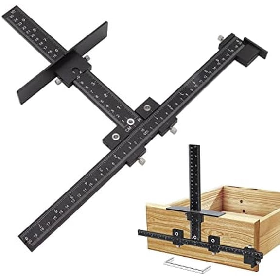 Adjustable Aluminum Cabinet Handle Jig, DIY Cabinet Hardware Template, Punch Locator for Precise Door and Drawer Installation$$Tools & Hardware Other