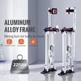thumbnail image 1 of Adjustable Aluminum Drywall Stilts 24''-40'' - Painting & Construction Stilts, Silver - Lightweight & Durable Tool for Professionals, 1 of 6