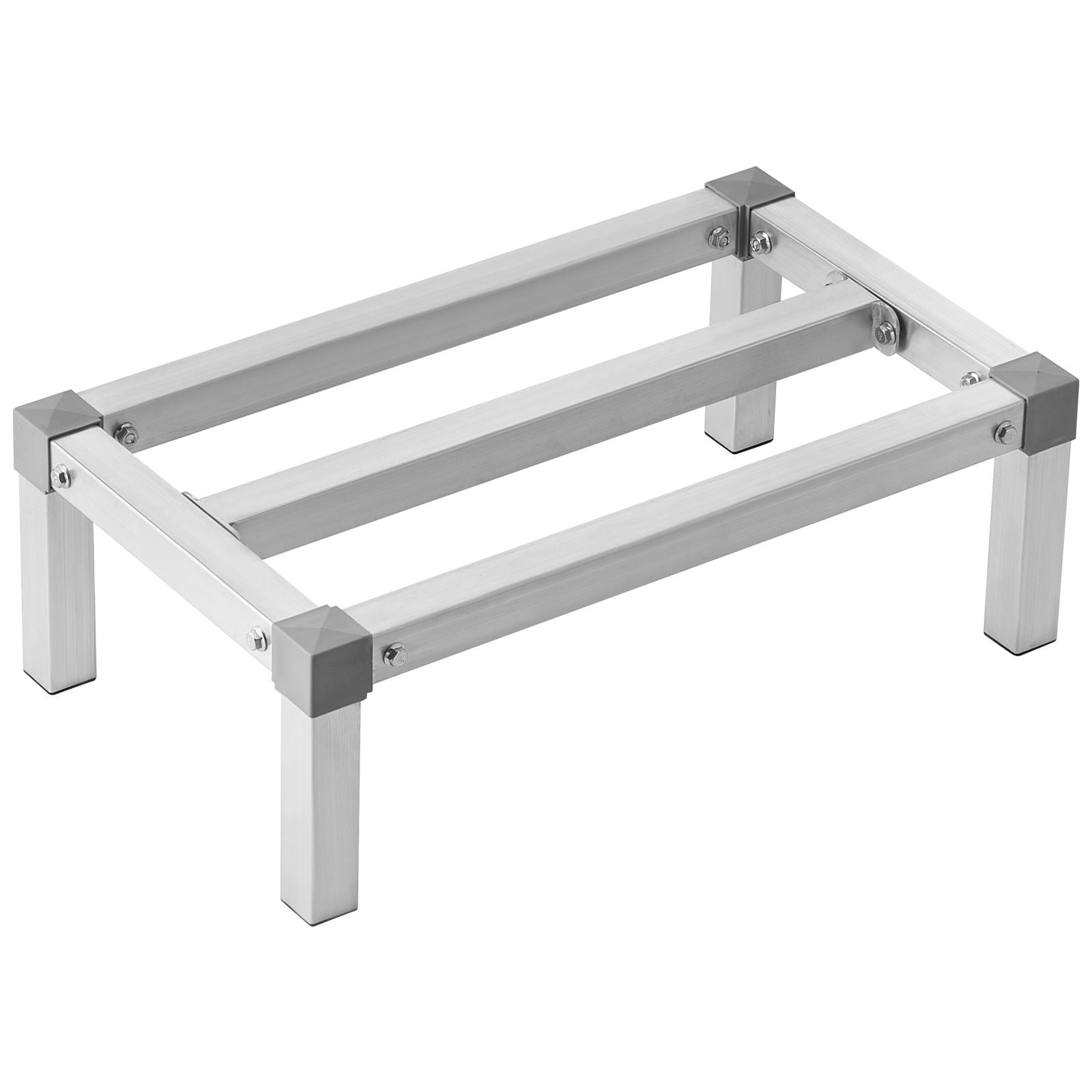 Adjustable Aluminum Dunnage Rack, 24" x 14" x 8", Supports 1000 lbs, Corrosion-Resistant, Quick Assembly, Lightweight, for Kitchen, Warehouse, Garage & Vehicle Storage