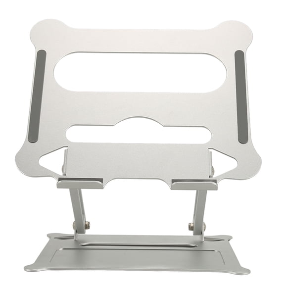 Adjustable Aluminum Laptop Stand Ergonomic Portable Folding Desktop Riser Ventilated Cooling Holder Compatible with 10-15.6 inch Notebooks Silver