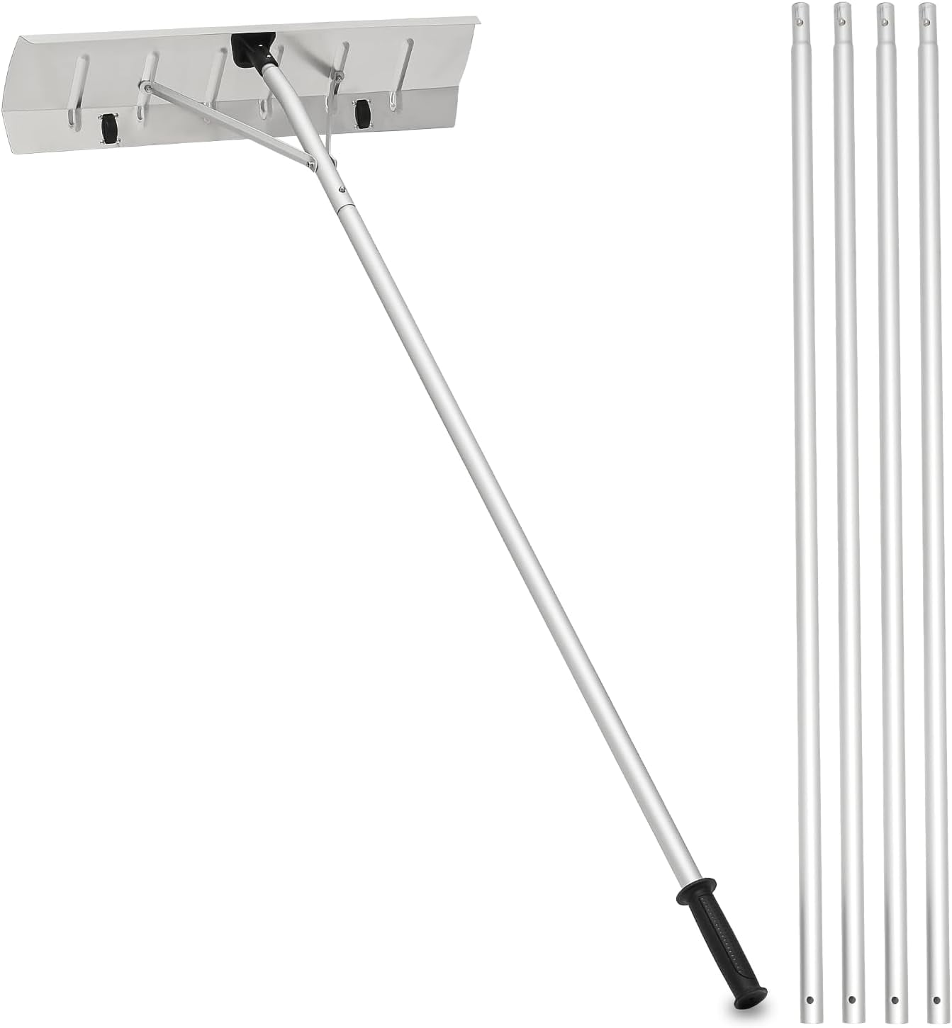 Adjustable Aluminum Snow Roof Rakes for Snow Removal, Blade Roof Rake ...