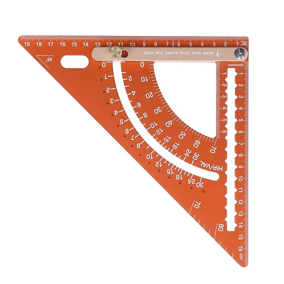 Adjustable Aluminum Triangle Ruler Multifunctional Protractor Angled Measuring Engraved Scale Drawing Tool