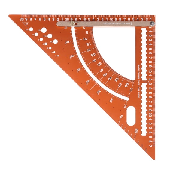 Adjustable Aluminum Triangle Ruler Multifunctional Protractor Angled Measuring Engraved Scale Drawing Tool