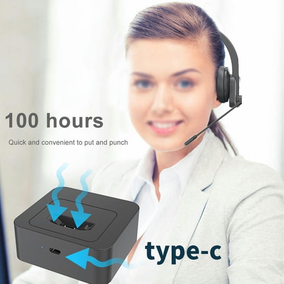 Adjustable Angle Call Center For Skype Headset With Charging Base Noise Cancelling Microphone Truck Driver Wireless