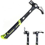 Adjustable Angle Claw Hammer, Magnetic Nail Puller Hammer, Straight and Angled Strike Positions for Nail Driving, High Carbon Steel Construction, Handle