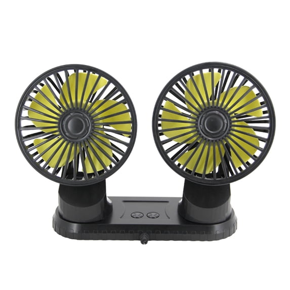 ✪ Adjustable Angle Dual Head USB Powered 3-Speed Adjustable Car Dashboard Cooling Air USB Fan for SUV Vehicles Home Office