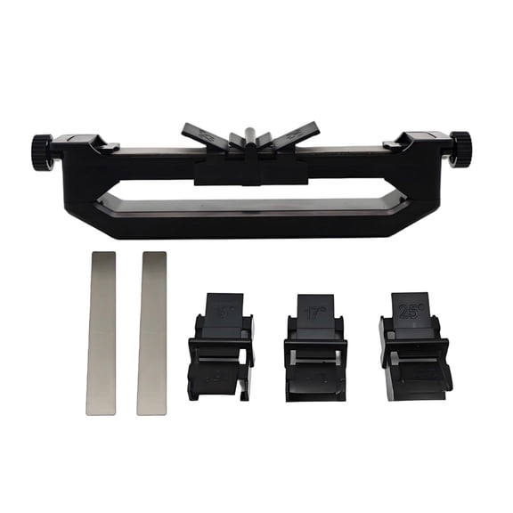 Adjustable Angle Knife Sharpener Kit, Portable Precision Sharpening Tool with 15°/17°/25° Angles, Multi-Purpose Stone Set for Kitchen Knives