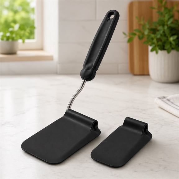 Adjustable Angle Spatula Turner Set, 2 Interchangeable PC Heads with Stainless Steel Connector, Blue Kitchen Cooking Tool