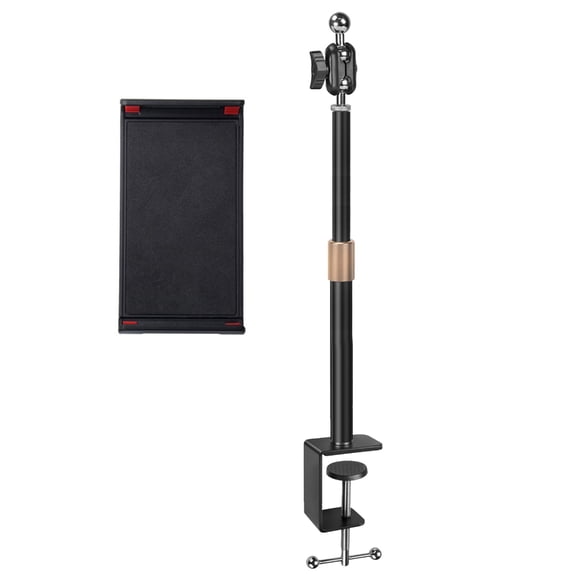 Adjustable Angles Metal Clamp Mount for 4.5-11Inch Smartphones Tablets Stand for Content Creation MultiDevice