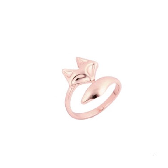 Adjustable Animal Ring Open Copper Fox Ring for Women Individually Packed Jewelry Silver Gold and Rose Gold Fox Design Ring