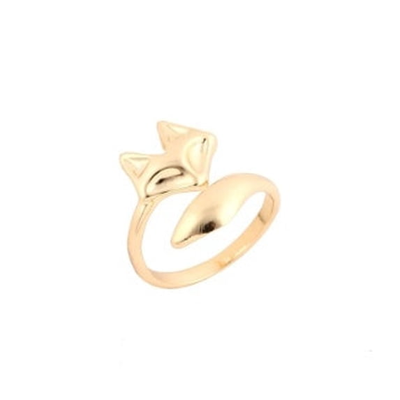 Adjustable Fox Ring For Women Open Copper Jewelry Silver Gold Rose Gold Fox Design Individually Packed Jewelry