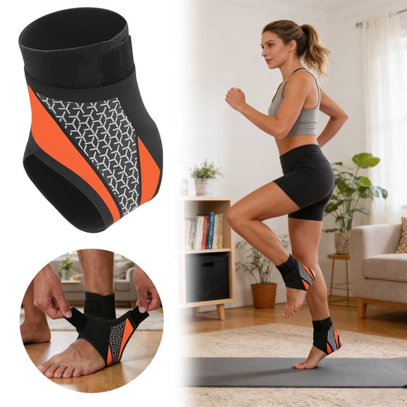 Adjustable Ankle Brace for Sprained Ankle - Unisex Compression Ankle Support, Flexible Breathable Ankle Guard for Sports, Running, Basketball, Football & Injury Recovery (Assorted Colors, Left Foot)