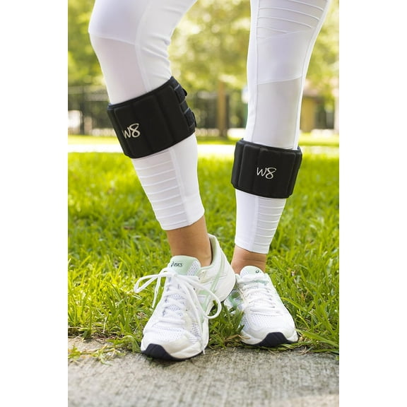 Adjustable Ankle Leg Weights 4 LBS PAIR Small/Medium and 5 LBS PAIR Large/X-Large