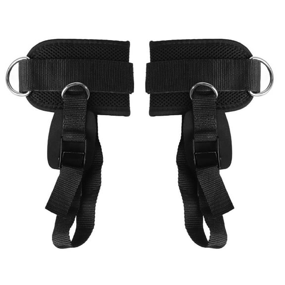 Adjustable Ankle Straps for Cable Machines - D-Ring Foot Support & Ankle Protector with Buckle
