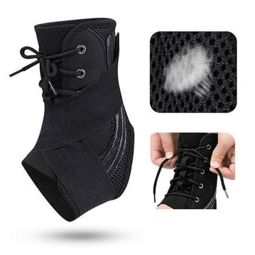 Adjustable Ankle Support Ankle Brace Stabilizer Lace Up Compression Injury Recovery Sprain Ankle Wrap (L)