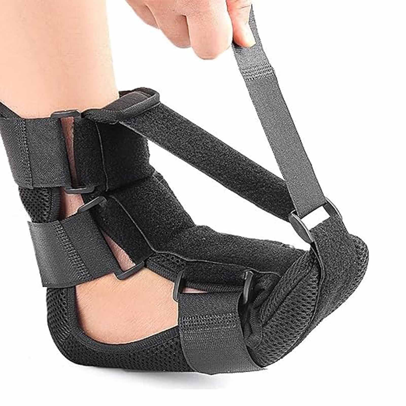 Adjustable Ankle Support Brace for Sports Injury Prevention with Breathable Mesh Material and Elastic Straps, Ideal for Running Basketball Fitness Recovery, Size M (25.5x13.5x21.5cm)