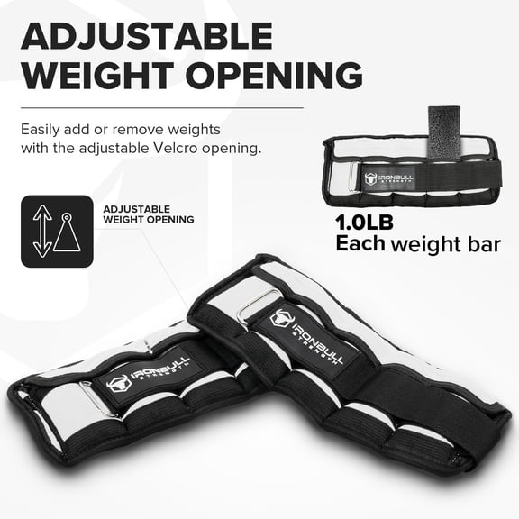 Adjustable Ankle Weights (10lbs/Pair)