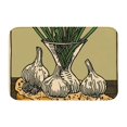 thumbnail image 1 of Adjustable Apron - Bib Apron for Men Women, Vintage Garlic Bread Illustration Waterproof Chef Aprons for Kitchen Gardening Cooking, 1 of 5