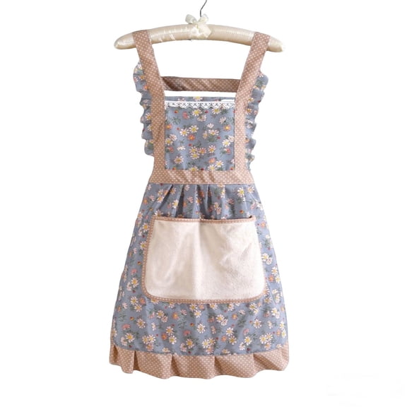 Adjustable Apron Detachable Sleeve Garment Cooking Protective Wear Baking Kitchen Outfit Grilling Daily Accessory Multi Scene Cleaning Apparel ,B - Blue