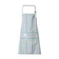 thumbnail image 1 of Adjustable Apron Green - Travelwant Adjustable Bib Pinstripe Apron with Pocket Cooking Kitchen Aprons for Couple Bbq Painting, 1 of 7