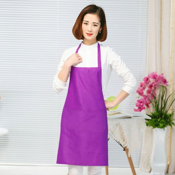 Adjustable Apron for Home Restaurant Settings, Professional Grade Solid Color Unisex Design with Dual Pockets for Tools, Breathable Lightweight Sleeveless, Multipurpose with Easy