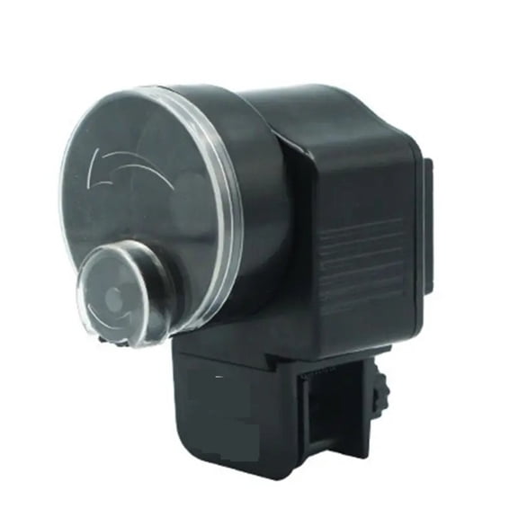 Adjustable Aquarium Automatic Fish For Tank Pond Feeder Auto Feeders Black ,Easy to Operate