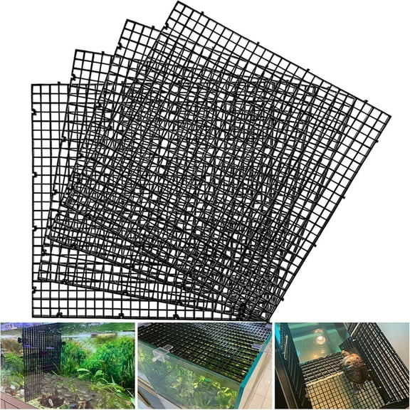 Adjustable Aquarium Fish Tank Divider Filter Bottom Plastic Grid Fish Tank Isolation Board Egg Crate Tray