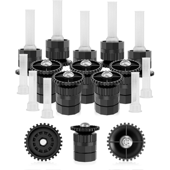 Adjustable Arc Nozzle, 8-17ft Radius Full Coverage, 10 Pcs Sprinkler Heads | For Rain Bird/Hunter/Orbit systems. 0-360 adjustable, High efficiency, easy-clean filter, Durable PE, Lawn & garden