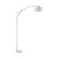thumbnail image 1 of Adjustable Arched Arm Floor Lamp Chrome and White, 1 of 2
