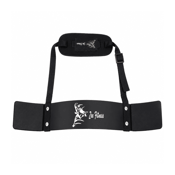 Adjustable Arm Blaster Bar for Biceps & Triceps, Heavy-Duty Steel Curl Support with Neoprene Neck & Elbow Pads, Adjustable Strap for Arm Training