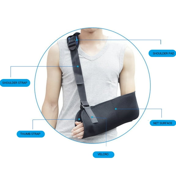 Adjustable Arm Sling Breathable Lightweight Support Brace Immobilizer For Broken Arm Shoulder Wrist Elbow